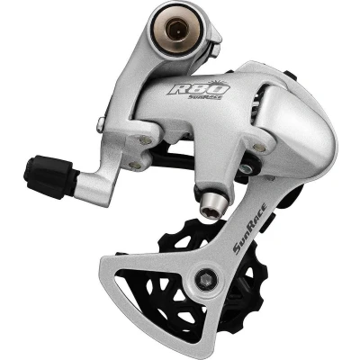 Afbeelding van Achterderailleur 8 speed Sunrace RDR81 met korte kooi directe montage zilver