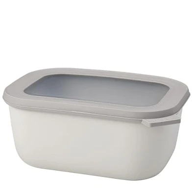 Image de Mepal Bol Multifonction Rectangulaire Boîte Conservation Alimentaire avec Couvercle Convient comme de Hermétique pour le Réfrigérateur, Micro ondes &amp; Congélateur 1500 ml Nordic black