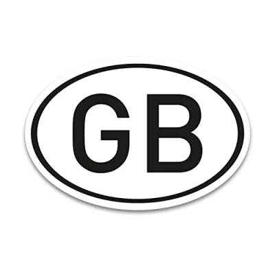 Afbeelding van UK nummerplaat sticker 17,5 x 11,5 cm DIN getest voor auto, vrachtwagen, camper, personenauto buiten de EU verplicht 720