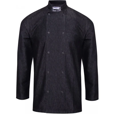 Afbeelding van Premier Denim chef&#039;s jacket PR660 Black