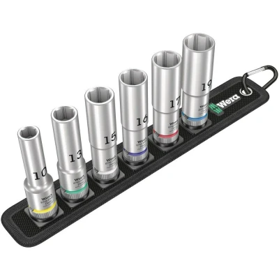 Afbeelding van Wera 5004565001 Belt C Deep 1 6 delige Doppenset incl. houder 1/2&quot; 05004565001