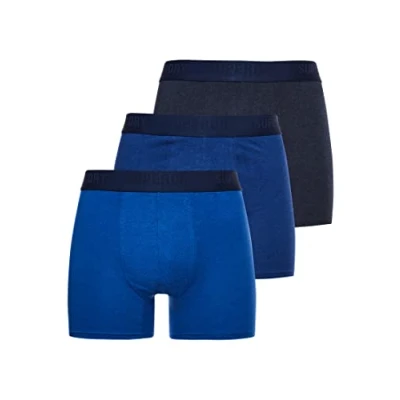 Afbeelding van Superdry Set van 3 boxershorts voor heren, marineblauw/lichtblauw