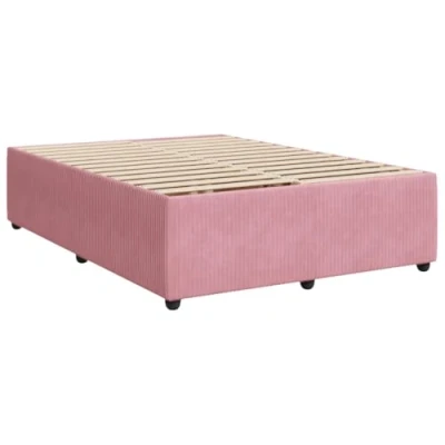 Afbeelding van vidaXL Bedframe fluweel roze 140x190 cm