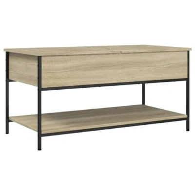 Image de vidaXL Table basse chêne sonoma 100x50x50cm bois d&#039;ingénierie et métal845347