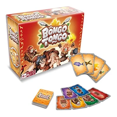 Afbeelding van PLAY FUN BY IMC TOYS Bongo Tongo Strategisch kaartspel onder prehistorisch thema voor jongens en meisjes vanaf 6 jaar van 2 tot spelers