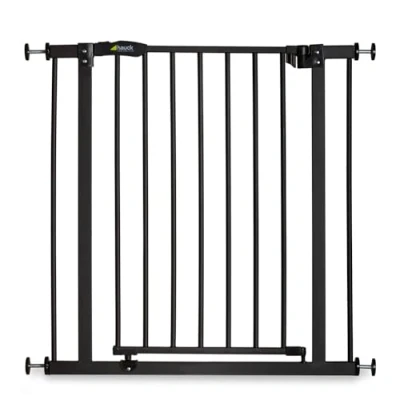 Image de hauck Barrière Sécurité Enfant Close N Stop, 84 89 cm Escalier et Porte, avec Extension 9 Fermeture Facile, Ouverture à Sans Percage, par Pression Noir Mat