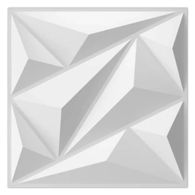 Afbeelding van Art3dwallpanels 33 stuks 3D wandpanelen van pvc, voor binnenwanddecoratie, wit, 30 x cm, 3 m²
