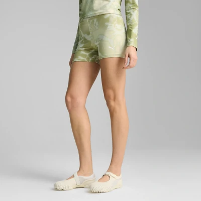Afbeelding van Puma Shorts, Dames, Maat: Medium, Pistachio green aop