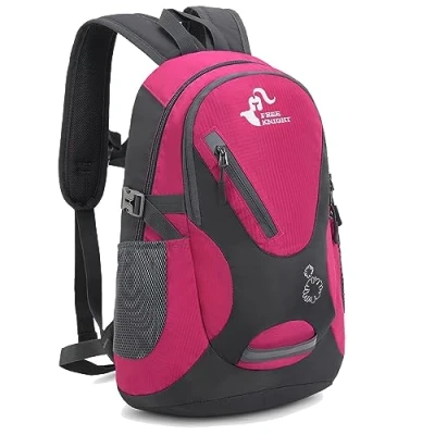 Afbeelding van Bseash Kleine wandelrugzak, 20 liter, licht, waterdicht, reisrugzak voor kinderen, meisjes, jongens, kamperen, fietsen, Paars.