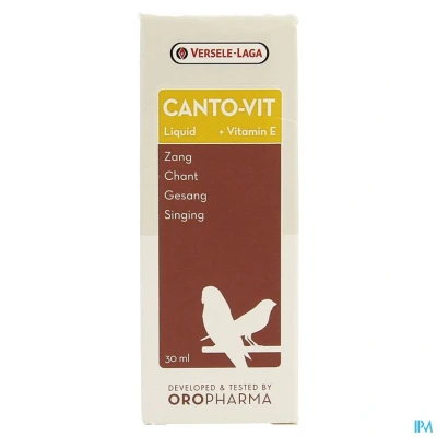Afbeelding van Versele Laga Oropharma Canto Vit Liquid Zang&amp;Vitamine E Vogelsupplement 30 ml