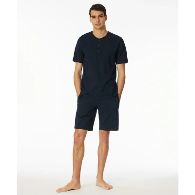 Afbeelding van Schiesser Pyjama Tshirt Effen Marine 56