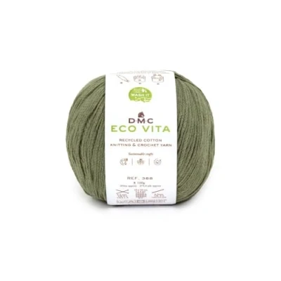 Afbeelding van DMC Eco Vita (198 modder zand) 100 gram bol gerecycled katoen voor modieuze kleding, hoeden, tassen en gebreide accessoires