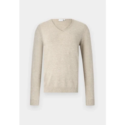 Afbeelding van VILA Viril Vneck LS NOOS Trui, Dames, Maat: XL, Natural melange