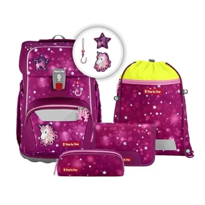 Afbeelding van STEP BY Giantset 5TEILIG Schooltas set voor kinderen, Maat: One Size, Sweet unicorn nuala