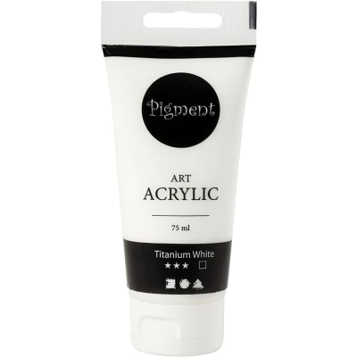 Afbeelding van Acrylverf Titanium White Transparant Pigment Art 75 ml
