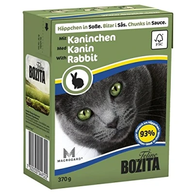 Afbeelding van 24x370g stukjes in Saus met Konijn Bozita Kattenvoer