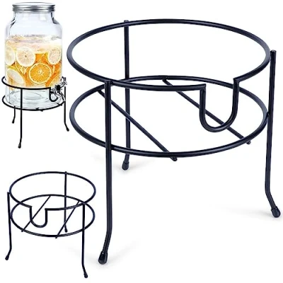 Afbeelding van Houder voor Drankdispenser Metaal Zwart 20 cm Standaard Drank Dispenser met Kraan Kraantje Limonadetap Limonadedispenser Kan Karaffe