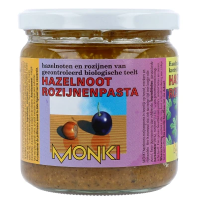 Afbeelding van Monki Hazelnoot Rozijnenpasta 330GR