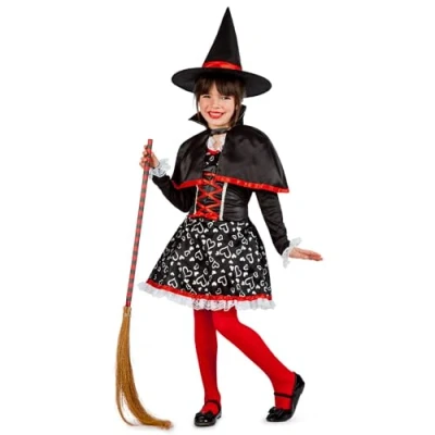 Afbeelding van Boland Lovely Witch kinderkostuum, heksenkostuum, kostuumset voor Halloween, carnaval en themafeesten