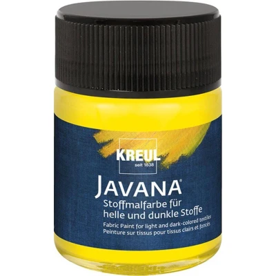 Afbeelding van Javana gele textielverf 50ml Voor licht en donker gekleurd textiel