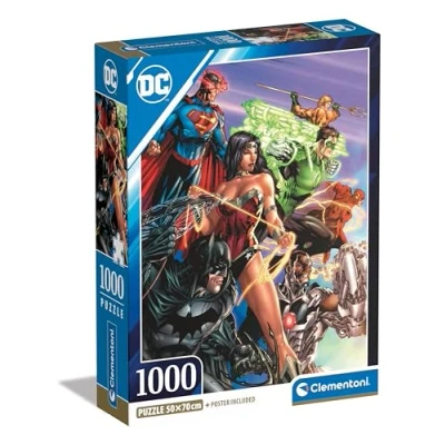 Afbeelding van Clementoni DC Comics puzzelstukjes (1000 onderdelen)