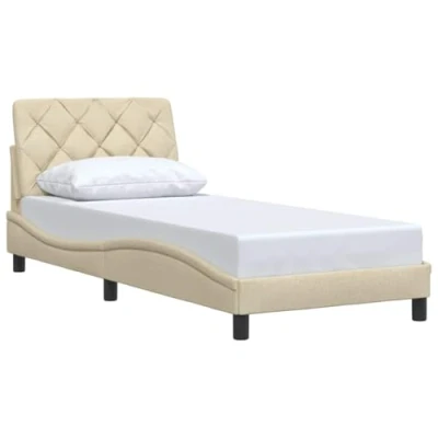 Afbeelding van vidaXL Bedframe zonder matras 80x200 cm stof crèmekleurig