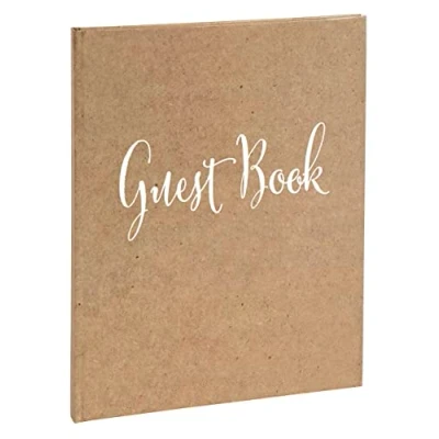 Afbeelding van EXACOMPTA Ref. nr. 47236Z 1 gastenboek Trend Kraft Engels vierkant formaat 21 x 19 cm van karton bekleed met mat bedrukt papier goudschijf 140 witte pagina&#039;s kleur: bruin