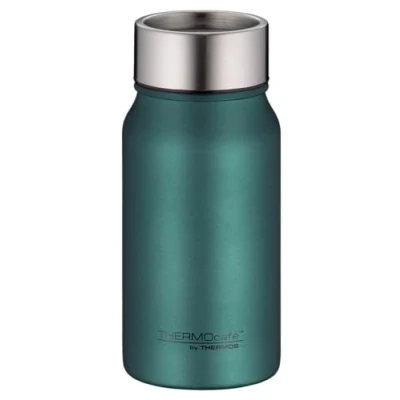Image de THERMOcafé by THERMOS TC DRINKING MUG Gobelet isotherme, en acier inoxydable, vert mat, 0,35 l, anti fuite, 8 heures de chaud pendant 16 pour le froid, passe au lave vaisselle, sans BPA