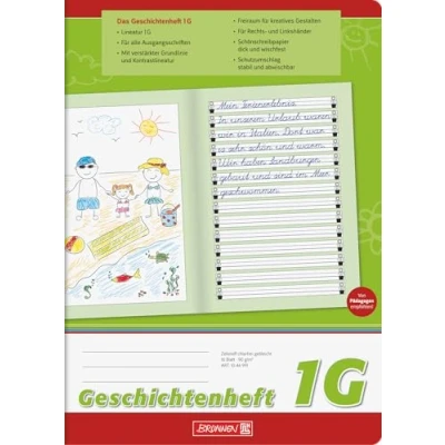 Afbeelding van Brunnen 1044991 schrijfschrift klasse 1 (A4, 16 vellen, liniatuur 1G)