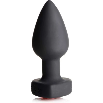 Afbeelding van XR Brands Siliconen Vibrerende Rood Hart Butt Plug met Afstandsbediening Klein red