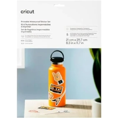 Image de Kit d&#039;autocollants imperméables Cricut à imprimer Transparent Holographique