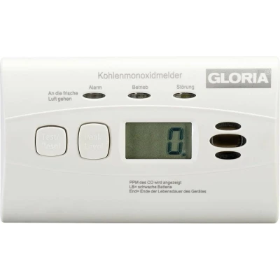 Afbeelding van Gloria KO10D Koolmonoxidemelder Incl. batterij (10 jaar) werkt op batterijen Detectie van Koolmonoxide
