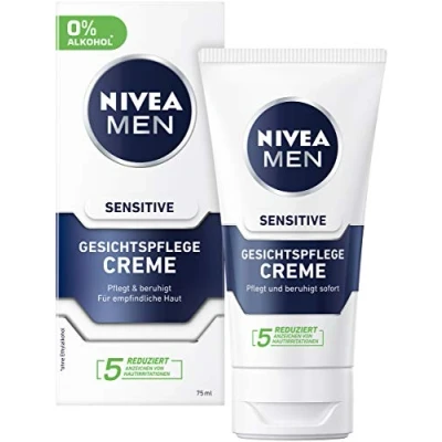 Afbeelding van Nivea MEN Sensitive FACE CARE Creme Dagcrème, Heren, Maat: 75 ml,