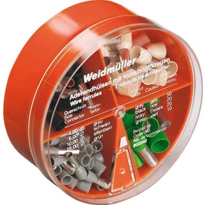 Afbeelding van Weidmüller 9025400000 Assortiment adereindhulzen 4 mm², 6 10 16 mm² Deels geïsoleerd Grijs, Geel, Rood, Blauw 100 stuk(s)