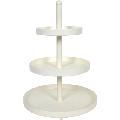 Afbeelding van Cookinglife Etagere metaal wit ø 15, 20 &amp; 25 cm 3 Laags