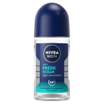 Image de NIVEA MEN déodorant bille Fresh Ocean 0% (1 x 50 ml), homme protection 48h