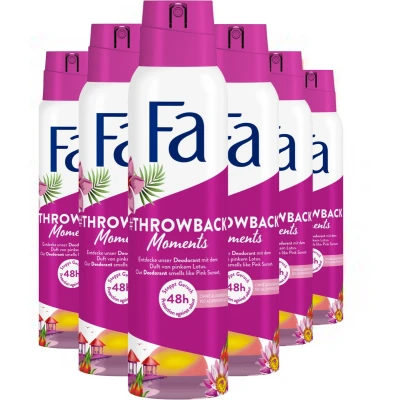 Afbeelding van 6x Fa Deodorant Spray Throwback Moments 150 ml