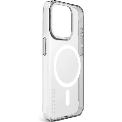 Afbeelding van DECODED Clear Case Back Cover iPhone 15 Pro Max 100% Gerecycleerd Plastic Doorzichtig Hoesje Geschikt voor MagSafe Transparant