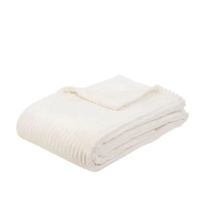 Afbeelding van Plaid Cord Optik 100% polyester tweelaags super zacht en warm 150 x 200 cm antraciet