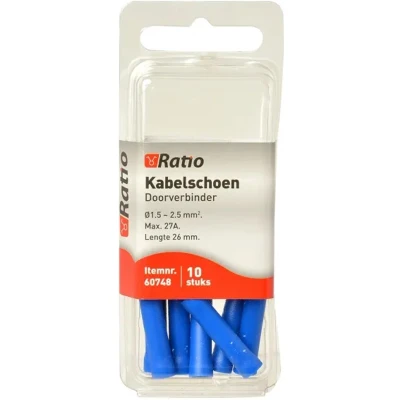 Afbeelding van Kabelschoen stootverbinder 1,5 2,5mm² 10st in blister