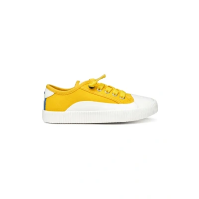 Afbeelding van Geox Tippeste Sneakers laag voor kinderen, Maat: 39, Yellow white Textiel/ synthetisch