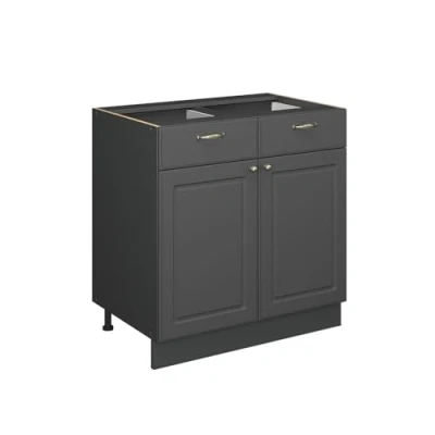 Afbeelding van Vicco Fame Line Keukenkast antraciet goud 80 cm zonder werkblad
