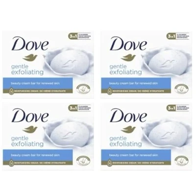 Afbeelding van Dove Gentle Peeling Soap Bar zeep (4 x 90 g)