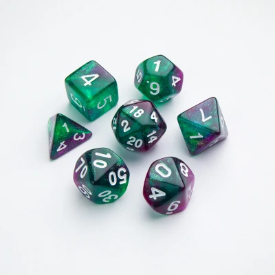 Afbeelding van Gamegenic Galaxy Series RPG Dice Set: Aurora (7 stuks)