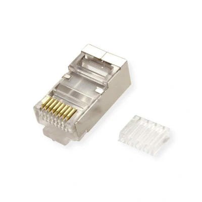 Afbeelding van VALUE 21.99.3063 Modular Plug afgeschermd, cat. 6 (Class E), 10 st Stekker, recht Transparant stuk(s)