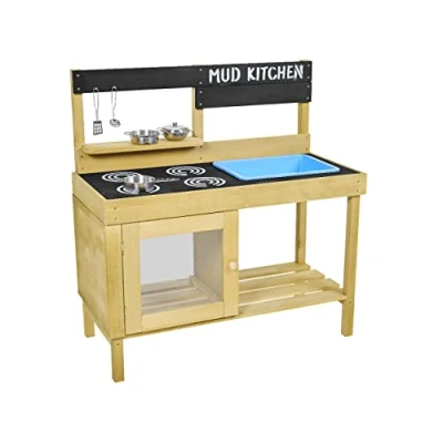 Afbeelding van Tp Toys Houten Modderkeuken Met Oven, Spoelbak &amp; Accessoires