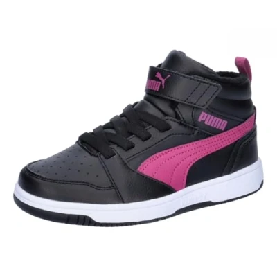 Afbeelding van PUMA Rebound V6 Mid WTR AC+ PS Unisex Sneakers Black Magenta Gleam White Maat 28