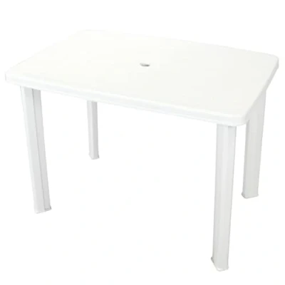 Afbeelding van Tuintafel 101x68x72 cm kunststof wit