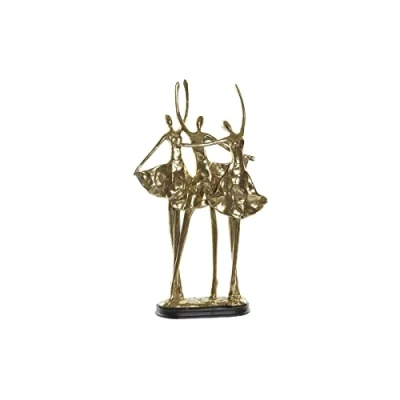 Afbeelding van Decoratieve figuren DKD Home Decor 25 x 9,8 44,5 cm Zwart Gouden Balletdanseres Romantiek