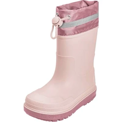 Image de Playshoes Bottes de pluie unisexes pour enfant en caoutchouc doublées, Doublure rose, 30 EU